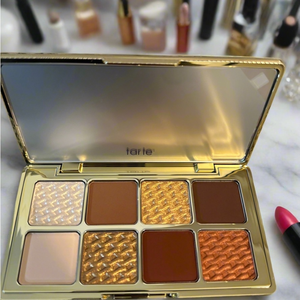 Tarte Eyeshadow Palette with Gold, Brown, and Orange Hues- Shade (GILDED)